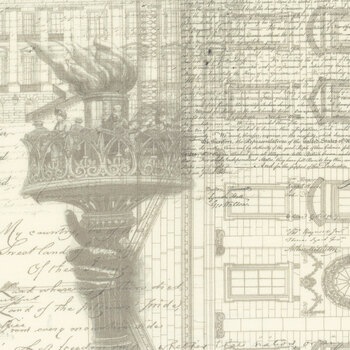 3 Sisters Favorites - Collages - Patriotic 108" Wide 108042-11 Parchment by Moda Fabrics, Image