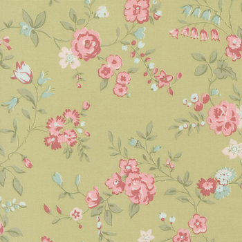 Abide 18790-15 Light Green by Brenda Riddle Designs for Moda Fabrics, Image