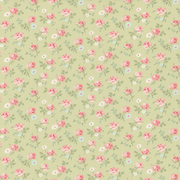 Abide 18791-15 Light Green by Brenda Riddle Designs for Moda Fabrics, Image