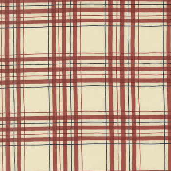 America 250 Years 56183-11 Parchment Red by Deb Strain for Moda Fabrics, Image
