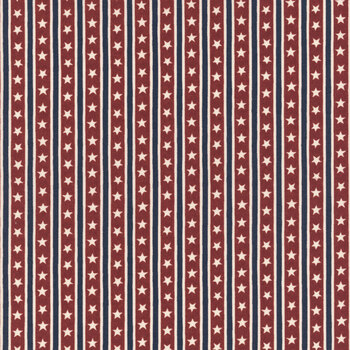 America 250 Years 56184-22 Brave Crimson by Deb Strain for Moda Fabrics, Image