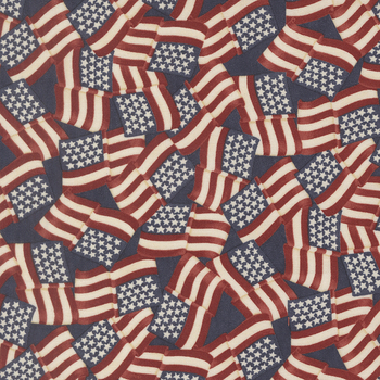 America 250 Years 56180-14 Loyalty Blue by Deb Strain for Moda Fabrics, Image