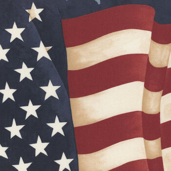 America 250 Years 56185-14 Panel Blue by Deb Strain for Moda Fabrics, Image