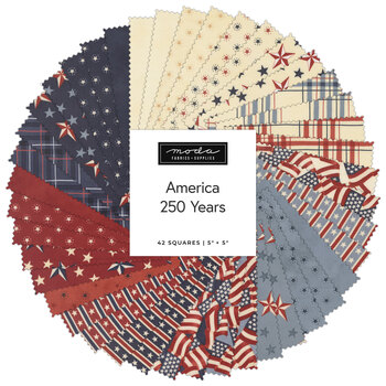 America 250 Years  Charm Pack by Deb Strain for Moda Fabrics - RESERVE, Image