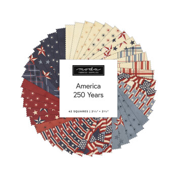 America 250 Years  Mini Charm Pack by Deb Strain for Moda Fabrics - RESERVE, Image