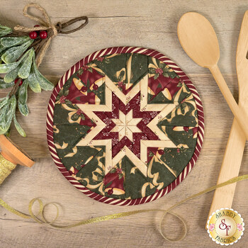  Folded Star Hot Pad Kit - A Vintage Christmas - Green, Image