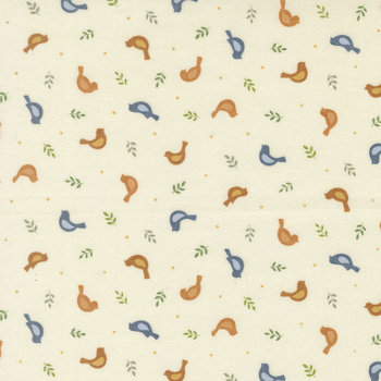 Family Tree 56164-11 Warm White by Deb Strain for Moda Fabrics, Image
