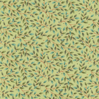 Family Tree 56162-14 Eucalyptus by Deb Strain for Moda Fabrics, Image