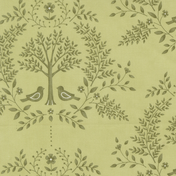 Family Tree 56160-14 Eucalyptus by Deb Strain for Moda Fabrics, Image