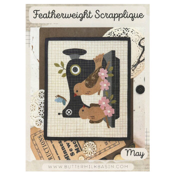 Vintage Featherweight Sewing Machine Scrapplique - May Pattern, Image
