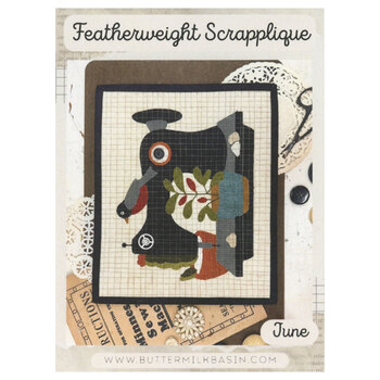Vintage Featherweight Sewing Machine Scrapplique - June Pattern, Image