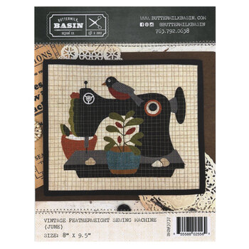 Vintage Featherweight Sewing Machine Scrapplique - June Pattern