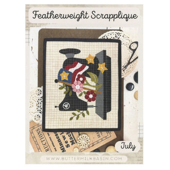 Vintage Featherweight Sewing Machine Scrapplique - July Pattern, Image