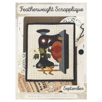 Vintage Featherweight Sewing Machine Scrapplique - September Pattern, Image