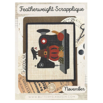 Vintage Featherweight Sewing Machine Scrapplique - November Pattern, Image