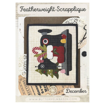 Vintage Featherweight Sewing Machine Scrapplique - December Pattern, Image