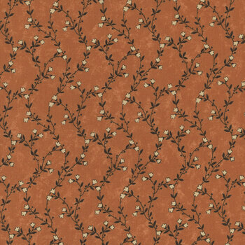 Quail Run 9831-17 Pumpkin by Kansas Troubles Quilters for Moda Fabrics, Image