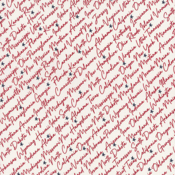Independence Day 55721-23 Vanilla Red by Sweetwater for Moda Fabrics, Image