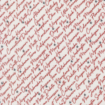Independence Day 55721-23 Vanilla Red by Sweetwater for Moda Fabrics, Image