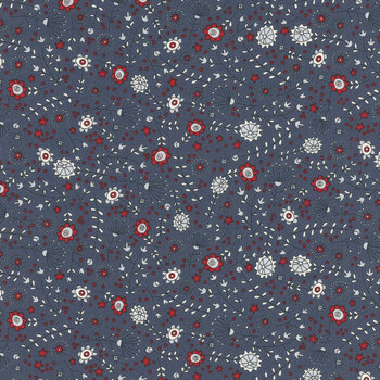 Independence Day 55722-14 Indigo by Sweetwater for Moda Fabrics, Image
