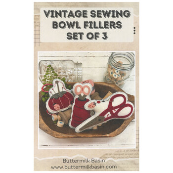 Vintage Sewing Bowl Fillers - Set of 3 Pattern, Image