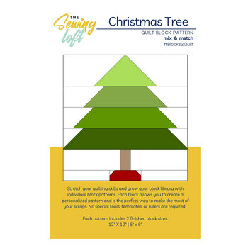 Christmas Tree - Quilt Block Pattern , Image