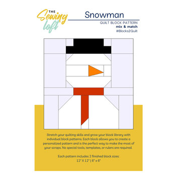 Snowman - Quilt Block Pattern , Image