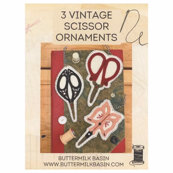 3 Vintage Scissor Ornaments Pattern, Image