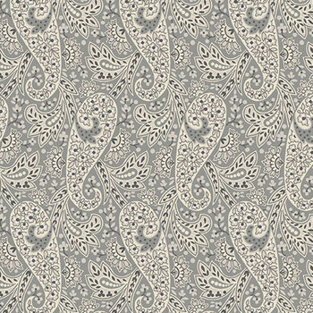 Nightfall A-10203-C Gray Paisley by Andover Fabrics, Image