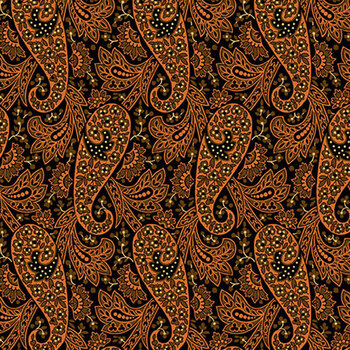 Nightfall A-10203-K Black Paisley by Andover Fabrics, Image