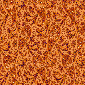 Nightfall A-10203-O Orange Paisley by Andover Fabrics, Image