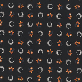 Nightfall A-10204-K Black Flower Moon by Andover Fabrics