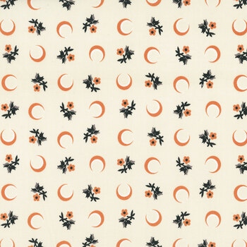 Nightfall A-10204-L Cream Flower Moon by Andover Fabrics