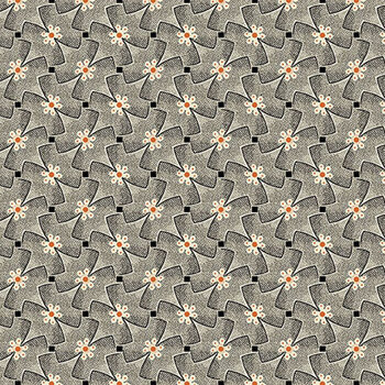 Nightfall A-10209-K Black Whirly Gig by Andover Fabrics, Image