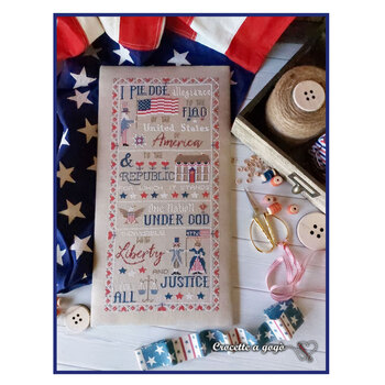 The Pledge of Allegiance Cross Stitch Pattern, Image