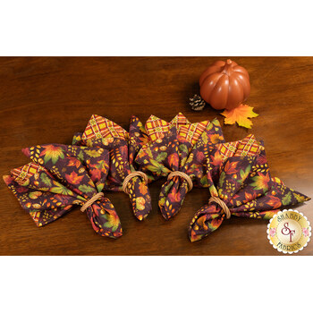  Cloth Napkins Kit - Autumn Fields - Makes 4, Image