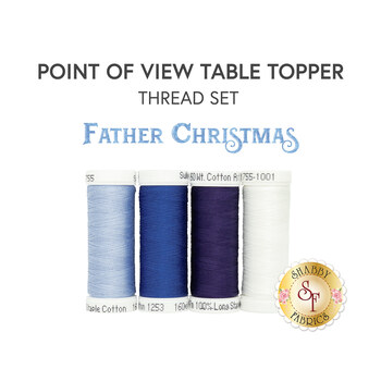  Point of View Table Topper - Father Christmas - 4pc Appliqué Thread Set, Image