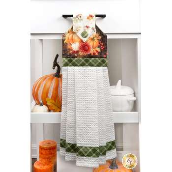  Hanging Towel Precut Kit - Gather With A Grateful Heart - Pumpkins, Image