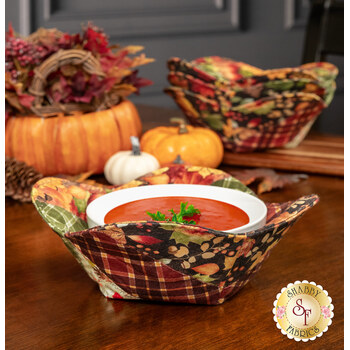  Bowl Cozy Kit - Gather With A Grateful Heart - Makes 4, Image
