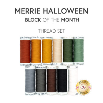  Merrie Halloween BOM - 11pc Appliqué Thread Set - RESERVE, Image