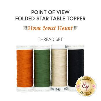  Point of View Folded Star Table Topper - Home Sweet Haunt - 4pc Thread Set, Image