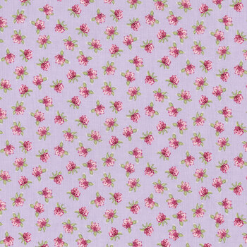 Sweet Honey Bee W115-006-416 Purple Pink Floral Toss by Chad Barrett for White Owl Textiles, Image