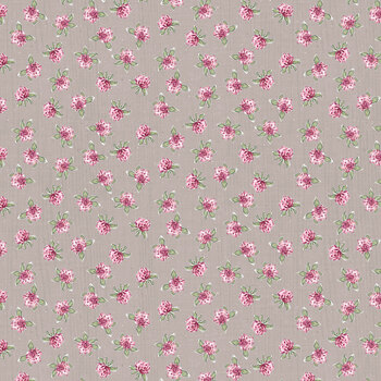 Sweet Honey Bee W115-006-716 Pink Floral Toss by Chad Barrett for White Owl Textiles, Image