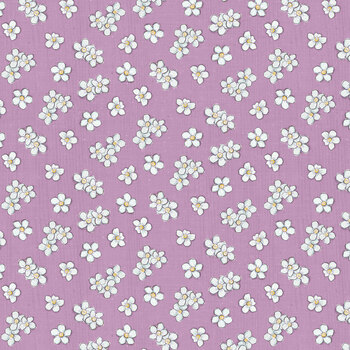 Sweet Honey Bee W115-007-102 White Floral Toss by Chad Barrett for White Owl Textiles, Image