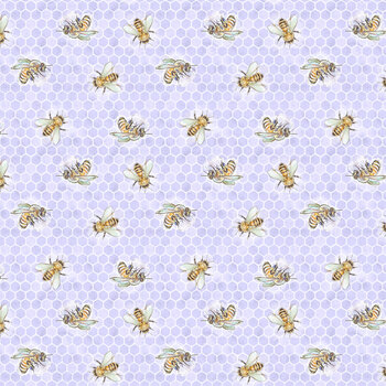Sweet Honey Bee W115-009-427 Bees by Chad Barrett for White Owl Textiles, Image