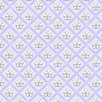Sweet Honey Bee W115-011-440 Floral Grid by Chad Barrett for White Owl Textiles, Image
