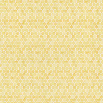 Sweet Honey Bee W115-012-230 Yellow Honeycomb by Chad Barrett for White Owl Textiles, Image
