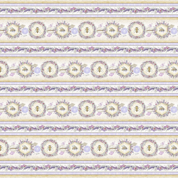 Sweet Honey Bee W115-002-024 Border Stripe by Chad Barrett for White Owl Textiles, Image