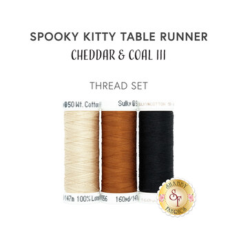  Spooky Kitty Table Runner - 3pc Appliqué Thread Set, Image