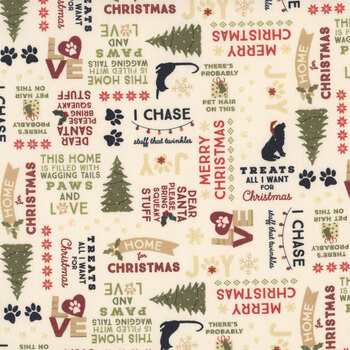 Christmas Tails Y4805-2 Light Cream by Dan DiPaolo for Clothworks